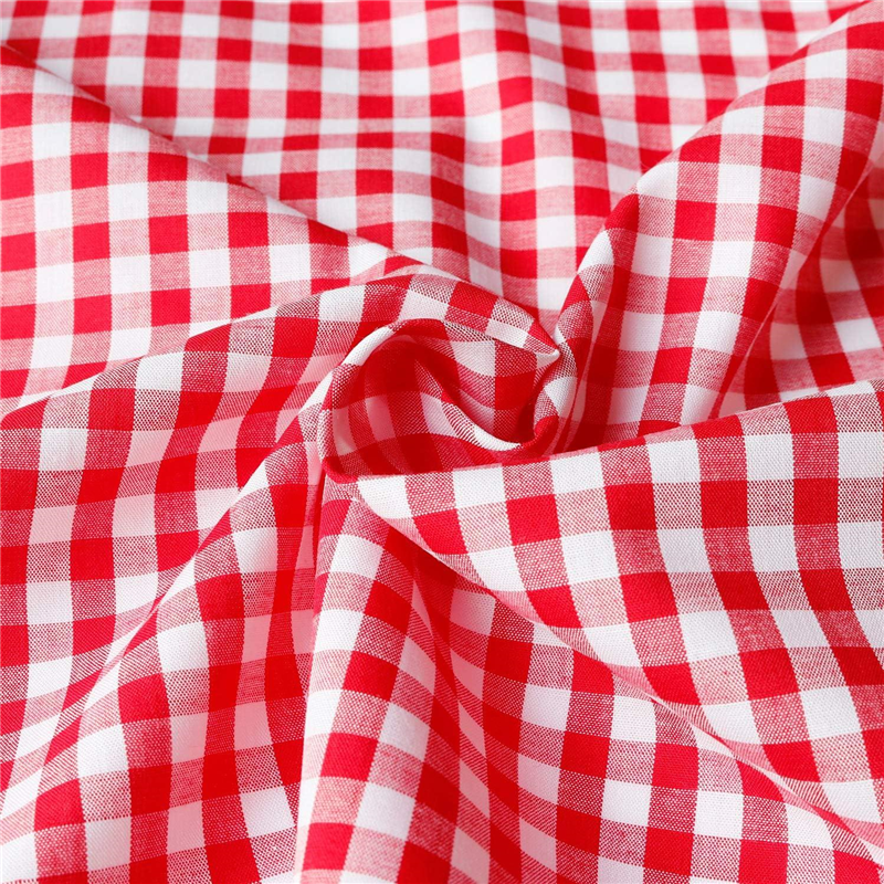 日本紐釦貿易 40sギンガムチェック 大 巾110cm×4m切売カット レッド B53000Z-304-4M 1枚（ご注文単位1枚）【直送品】