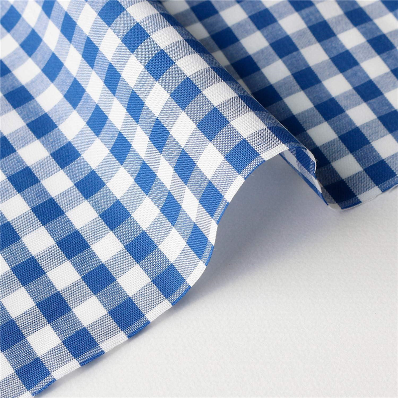 日本紐釦貿易 40sギンガムチェック 大 巾110cm×1m切売カット ブルー B53000Z-305-1M 1枚（ご注文単位1枚）【直送品】