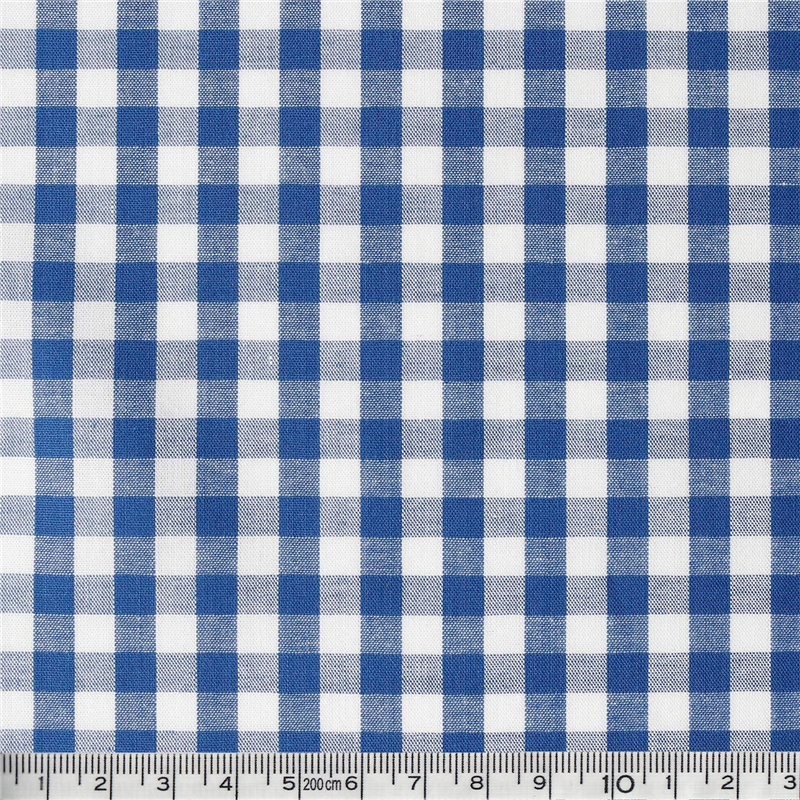 日本紐釦貿易 40sギンガムチェック 大 巾110cm×1m切売カット ブルー B53000Z-305-1M 1枚（ご注文単位1枚）【直送品】