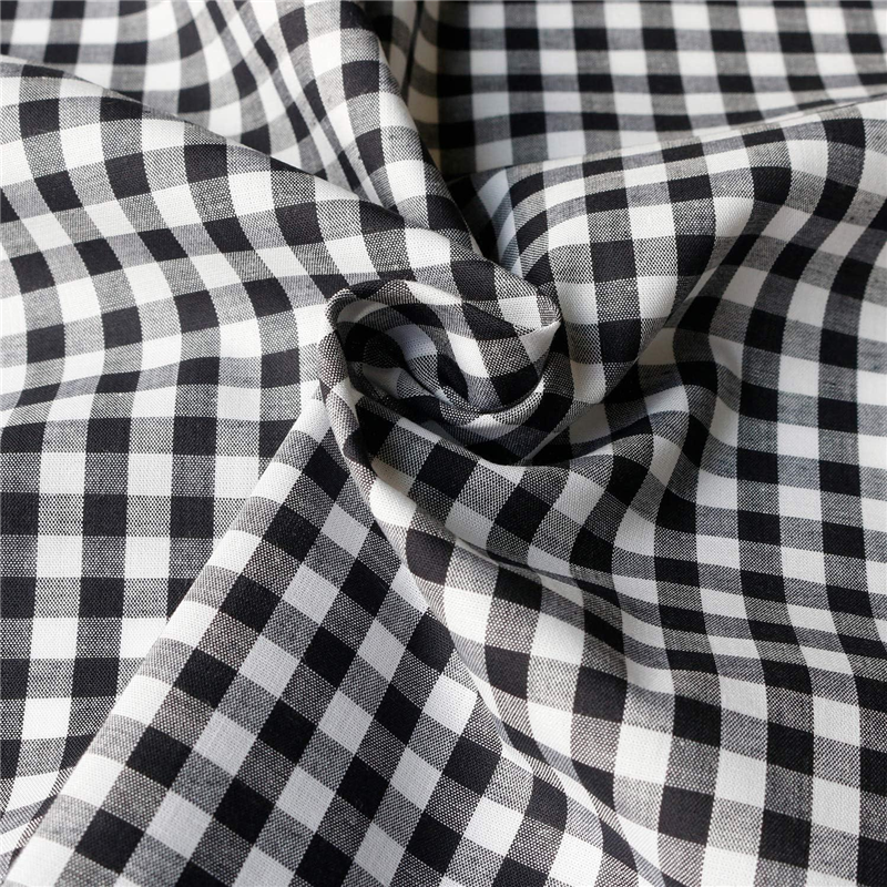 日本紐釦貿易 40sギンガムチェック 大 巾110cm×1m切売カット ブラック B53000Z-306-1M 1枚（ご注文単位1枚）【直送品】