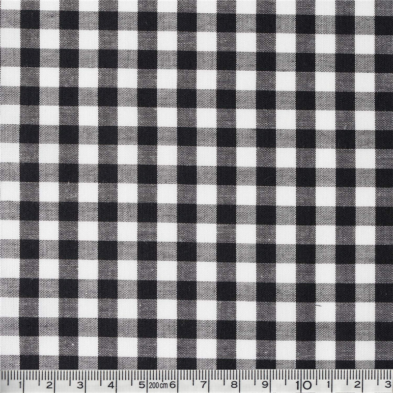 日本紐釦貿易 40sギンガムチェック 大 巾110cm×8m切売カット ブラック B53000Z-306-8M 1枚（ご注文単位1枚）【直送品】