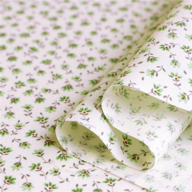 日本紐釦貿易 花柄プリント ブロード生地 巾112cm×4m切売カット グリーン系 B6100Z-3-1-4M 1枚（ご注文単位1枚）【直送品】