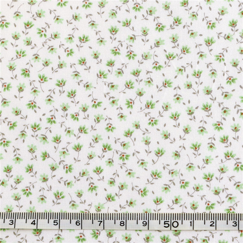 日本紐釦貿易 花柄プリント ブロード生地 巾112cm×5m切売カット グリーン系 B6100Z-3-1-5M 1枚（ご注文単位1枚）【直送品】