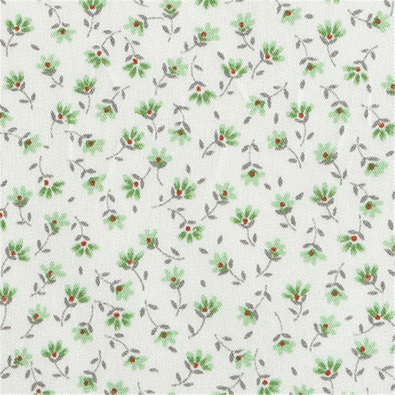 日本紐釦貿易 花柄プリント ブロード生地 巾112cm×5m切売カット グリーン系 B6100Z-3-1-5M 1枚（ご注文単位1枚）【直送品】