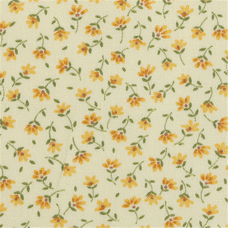 日本紐釦貿易 花柄プリント ブロード生地 巾112cm×1m切売カット イエロー系 B6100Z-3-21-1M 1枚（ご注文単位1枚）【直送品】