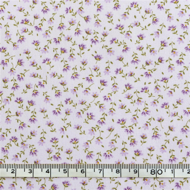 日本紐釦貿易 花柄プリント ブロード生地 巾112cm×10m切売カット パープル系 B6100Z-3-23-10M 1枚（ご注文単位1枚）【直送品】