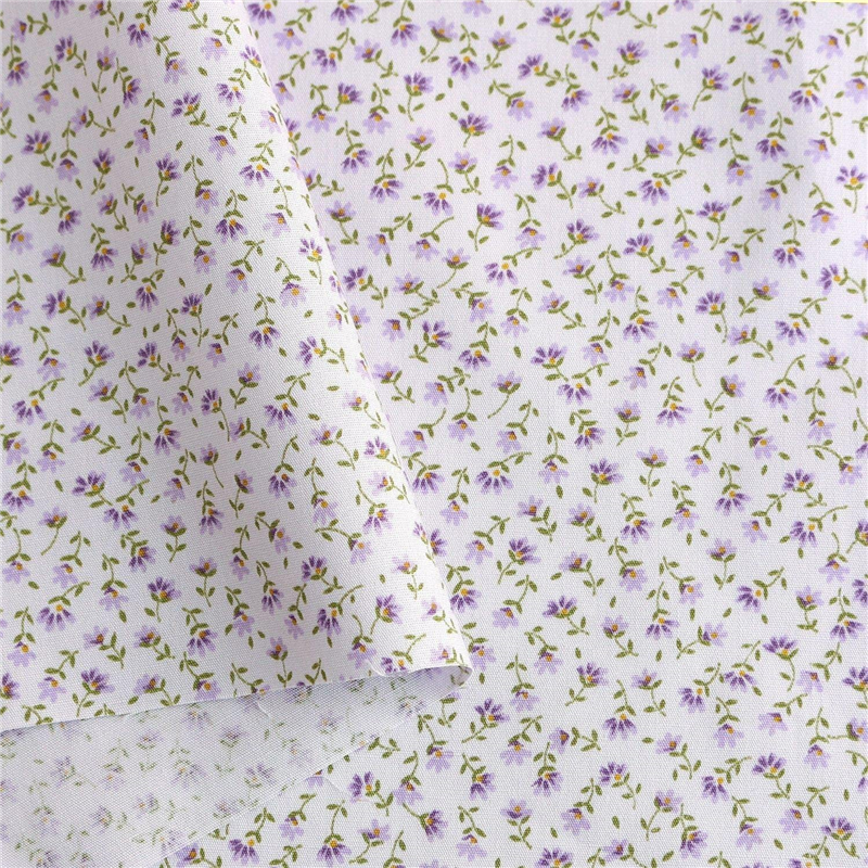 日本紐釦貿易 花柄プリント ブロード生地 巾112cm×6m切売カット パープル系 B6100Z-3-23-6M 1枚（ご注文単位1枚）【直送品】