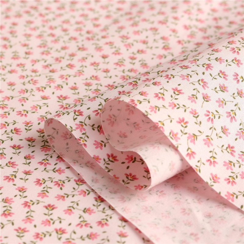 日本紐釦貿易 花柄プリント ブロード生地 巾112cm×1m切売カット ピンク系 B6100Z-3-24-1M 1枚（ご注文単位1枚）【直送品】