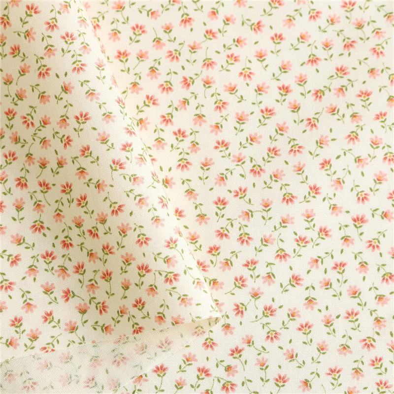 日本紐釦貿易 花柄プリント ブロード生地 巾112cm×10m切売カット ピンク系 B6100Z-3-4-10M 1枚（ご注文単位1枚）【直送品】