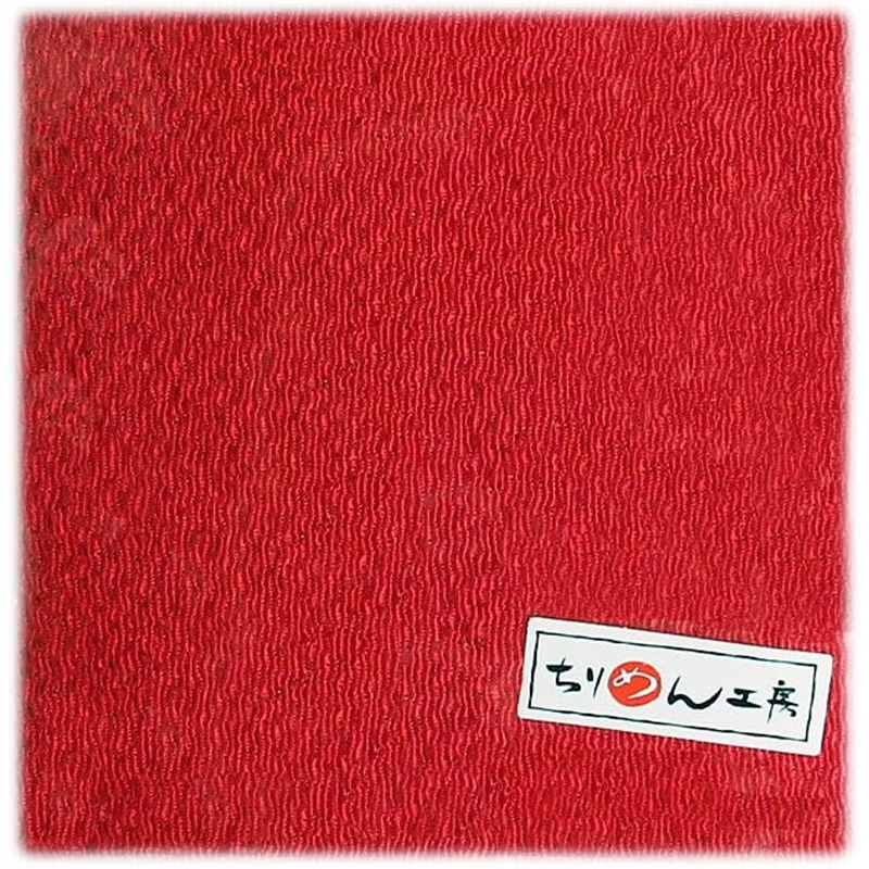 日本紐釦貿易 ちりめんカット 無地 約23×33cm 朱殷 CMN1 1枚（ご注文単位1枚）【直送品】