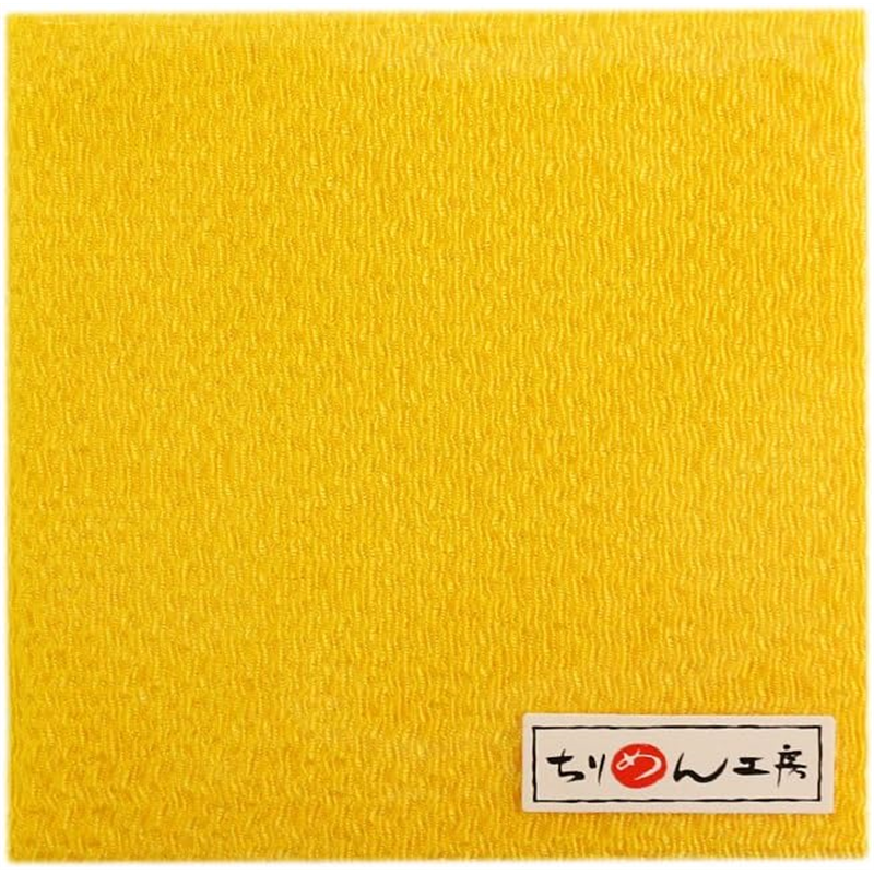 日本紐釦貿易 ちりめんカット 無地 約23×33cm 卵黄色 CMN30 1枚（ご注文単位1枚）【直送品】