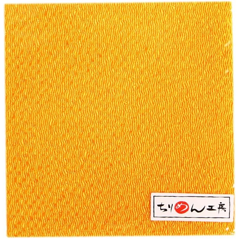 日本紐釦貿易 ちりめんカット 無地 約23×33cm 蜜柑色 CMN31 1枚（ご注文単位1枚）【直送品】