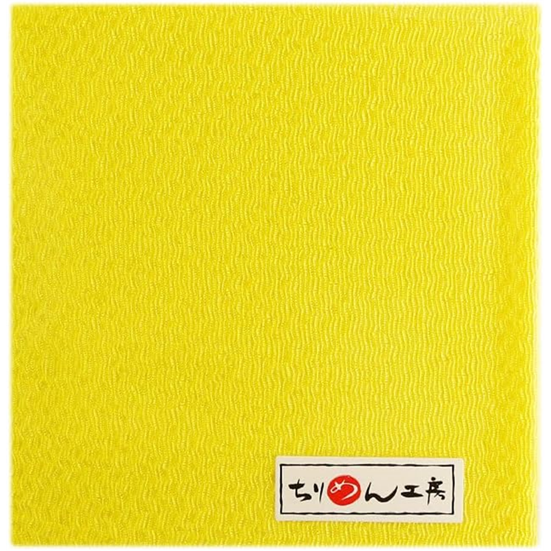 日本紐釦貿易 ちりめんカット 無地 約23×33cm 菜の花色 CMN43 1枚（ご注文単位1枚）【直送品】