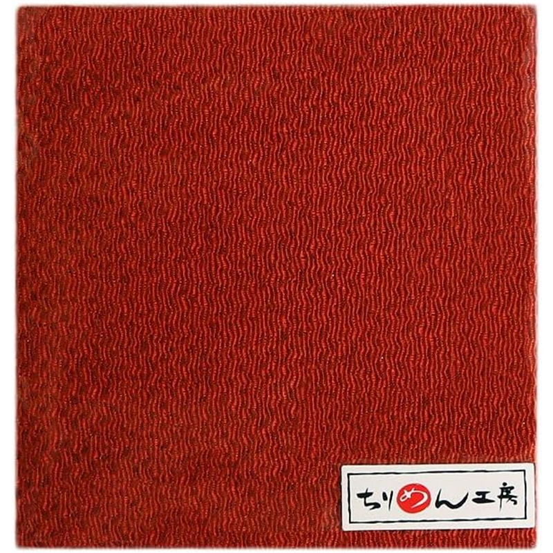 日本紐釦貿易 ちりめんカット 無地 約23×33cm 弁柄色 CMN7 1枚（ご注文単位1枚）【直送品】