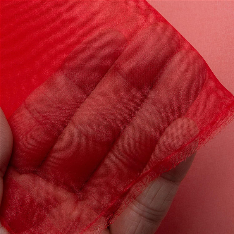 コスモテキスタイル ポリエステルオーガンジー生地 巾112cm×1m切売カット 赤 DDD391-149-1M 1枚（ご注文単位1枚）【直送品】