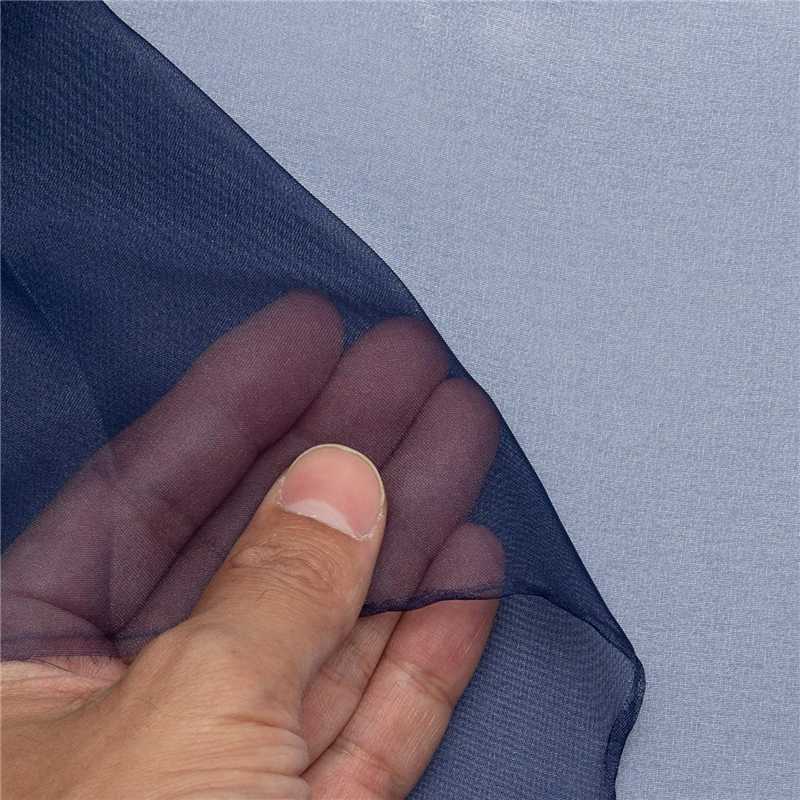 コスモテキスタイル ポリエステルオーガンジー生地 巾112cm×10m切売カット 紺 DD391-166-10M 1枚（ご注文単位1枚）【直送品】