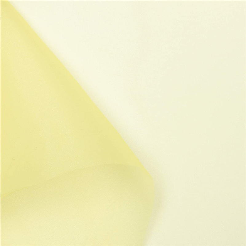 コスモテキスタイル ポリエステルオーガンジー生地 巾112cm×8m切売カット 黄色 DD391-23-8M 1枚（ご注文単位1枚）【直送品】