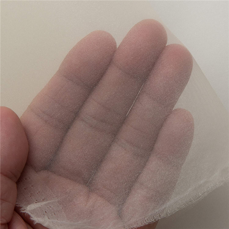 コスモテキスタイル 生地 オーガンジー 無地 ポリエステル100% 約112cm幅×3mカット col.4 ベージュ DDD391 1枚（ご注文単位1枚）【直送品】