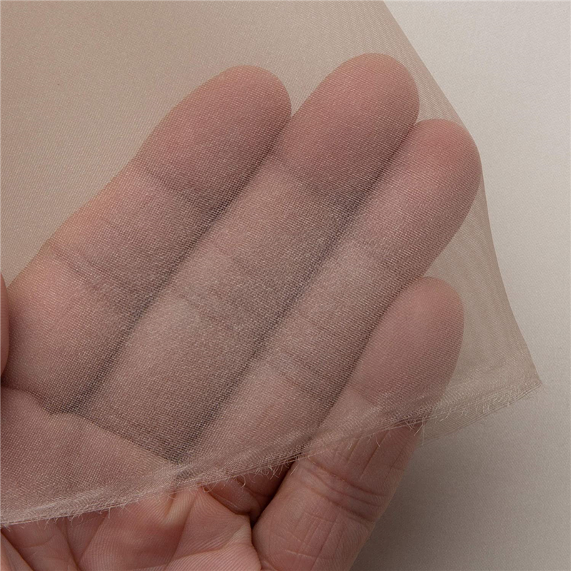 コスモテキスタイル ポリエステルオーガンジー生地 巾112cm×8m切売カット 濃ベージュ DD391-8-8M 1枚(ご注文単位1枚)【直送品】