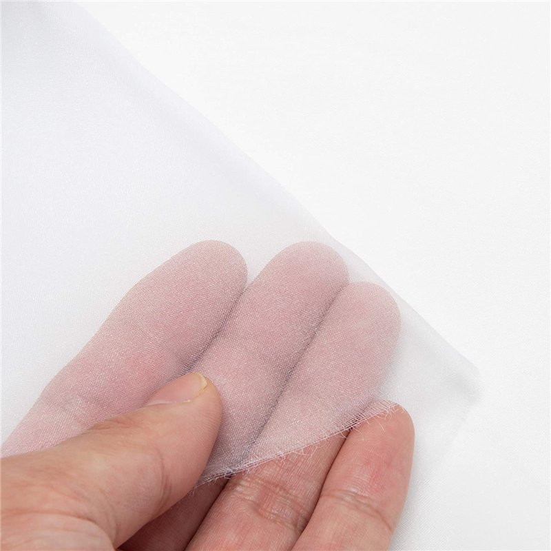 コスモテキスタイル 生地 オーガンジー 無地 ポリエステル100% 約112cm幅×3mカット col.KW ホワイト DDD391 1枚（ご注文単位1枚）【直送品】