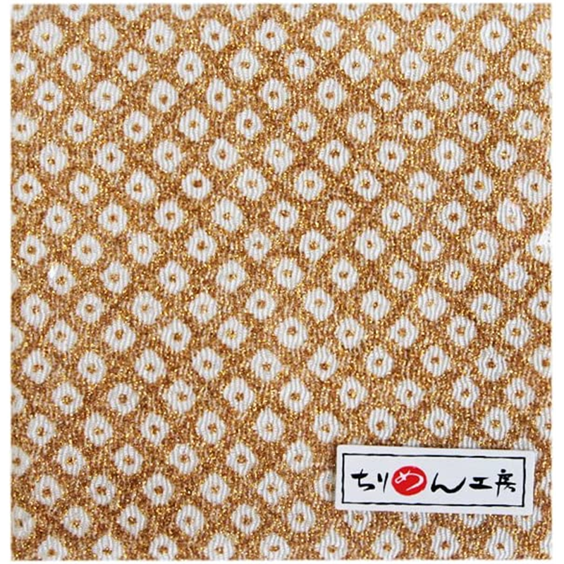 日本紐釦貿易 ちりめんカット 金彩 約23×33cm 鹿子柄 金 G020-OG 1枚（ご注文単位1枚）【直送品】
