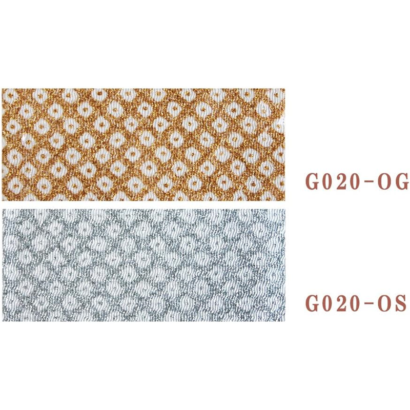 日本紐釦貿易 ちりめんカット 金彩 約23×33cm 鹿子柄 銀 G020-OS 1枚（ご注文単位1枚）【直送品】