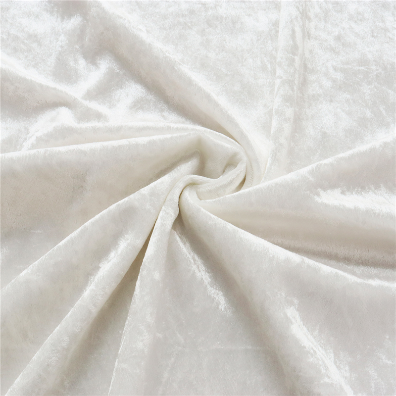 コスモテキスタイル 生地 クラッシュ ベロア 無地 ポリエステル100% 約112cm幅×3mカット col.1 ホワイト GD3300 1枚（ご注文単位1枚）【直送品】