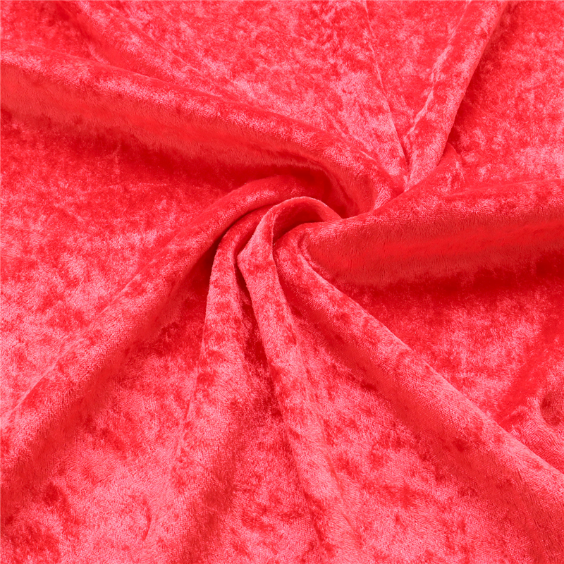 コスモテキスタイル 生地 クラッシュ ベロア 無地 ポリエステル100% 約112cm幅×3mカット col.149 レッド GD3300 1枚（ご注文単位1枚）【直送品】