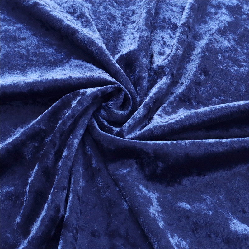 コスモテキスタイル 生地 クラッシュ ベロア 無地 ポリエステル100% 約112cm幅×5mカット col.266 ネイビー GD3300 1枚（ご注文単位1枚）【直送品】