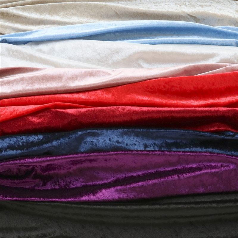 コスモテキスタイル 生地 クラッシュ ベロア 無地 ポリエステル100% 約112cm幅×2mカット col.276 パープル GD3300 1枚（ご注文単位1枚）【直送品】