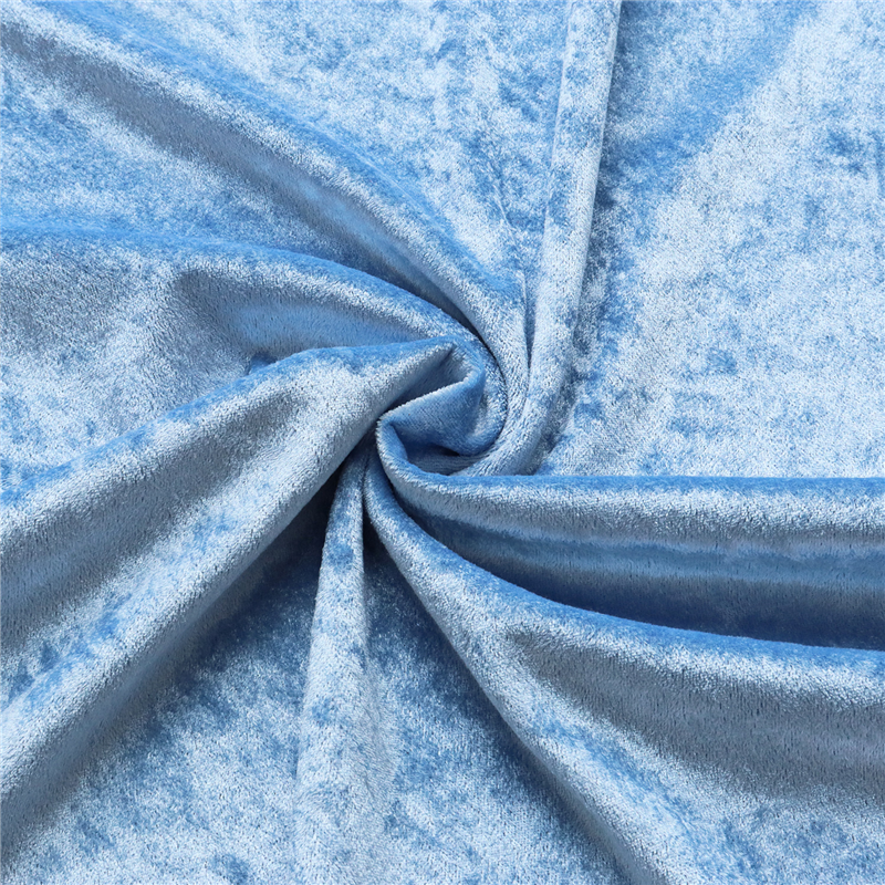 コスモテキスタイル 生地 クラッシュ ベロア 無地 ポリエステル100% 約112cm幅×3mカット col.62 ライトブルー GD3300 1枚（ご注文単位1枚）【直送品】