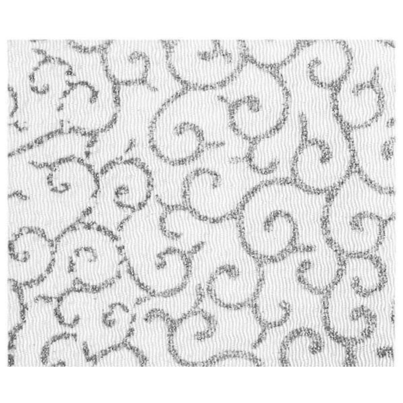 日本紐釦貿易 ちりめん 金彩 唐草 銀 巾約70cm×10ｍ切売カット GH14-0S-10M 1枚（ご注文単位1枚）【直送品】