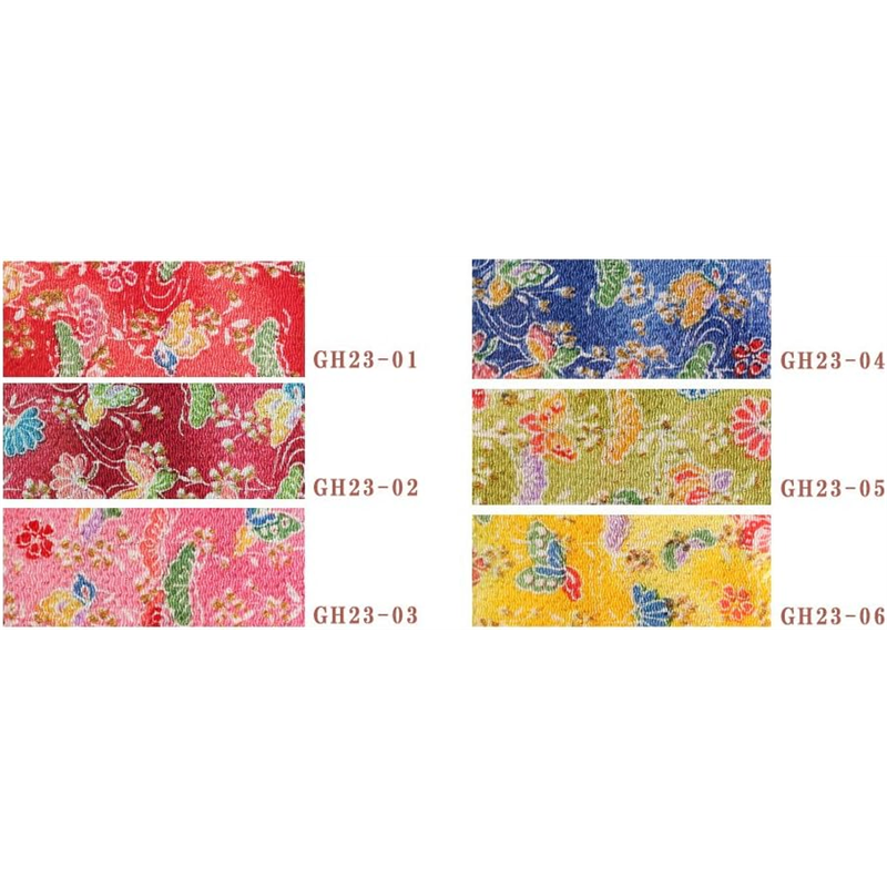 日本紐釦貿易 ちりめんカット 金彩 約23×33cm 蝶柄 蘇芳 GH23-02 1枚（ご注文単位1枚）【直送品】