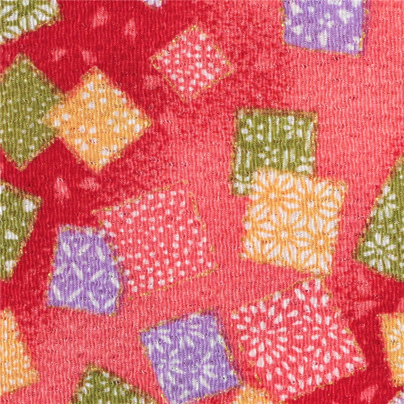 日本紐釦貿易 ちりめん 金彩 紙吹雪 赤 巾約70cm×7ｍ切売カット GH29-01-7M 1枚（ご注文単位1枚）【直送品】