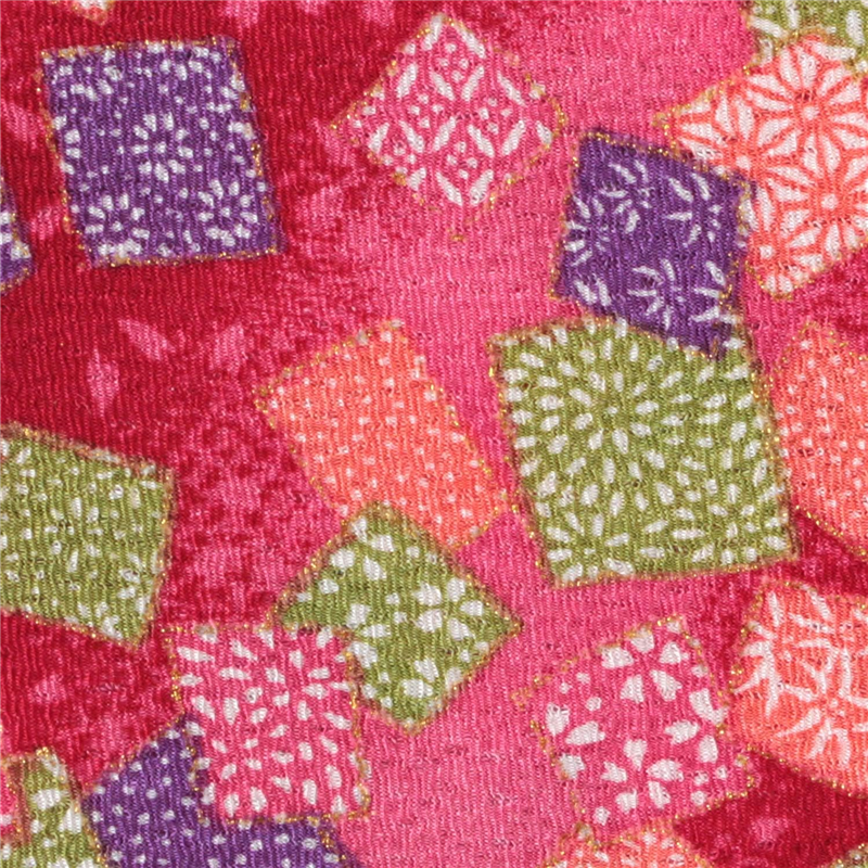 日本紐釦貿易 ちりめん 金彩 紙吹雪 ピンク 巾約70cm×5ｍ切売カット GH29-02-5M 1枚（ご注文単位1枚）【直送品】