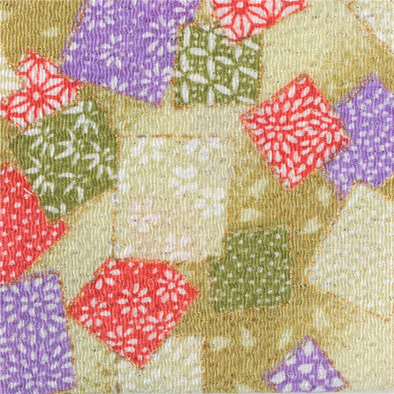 日本紐釦貿易 ちりめん 金彩 紙吹雪 緑 巾約70cm×10ｍ切売カット GH29-04-10M 1枚（ご注文単位1枚）【直送品】