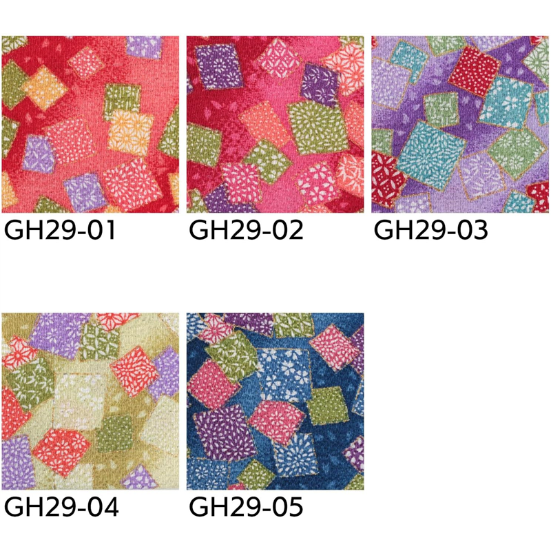 日本紐釦貿易 ちりめん 金彩 紙吹雪 緑 巾約70cm×9ｍ切売カット GH29-04-9M 1枚（ご注文単位1枚）【直送品】