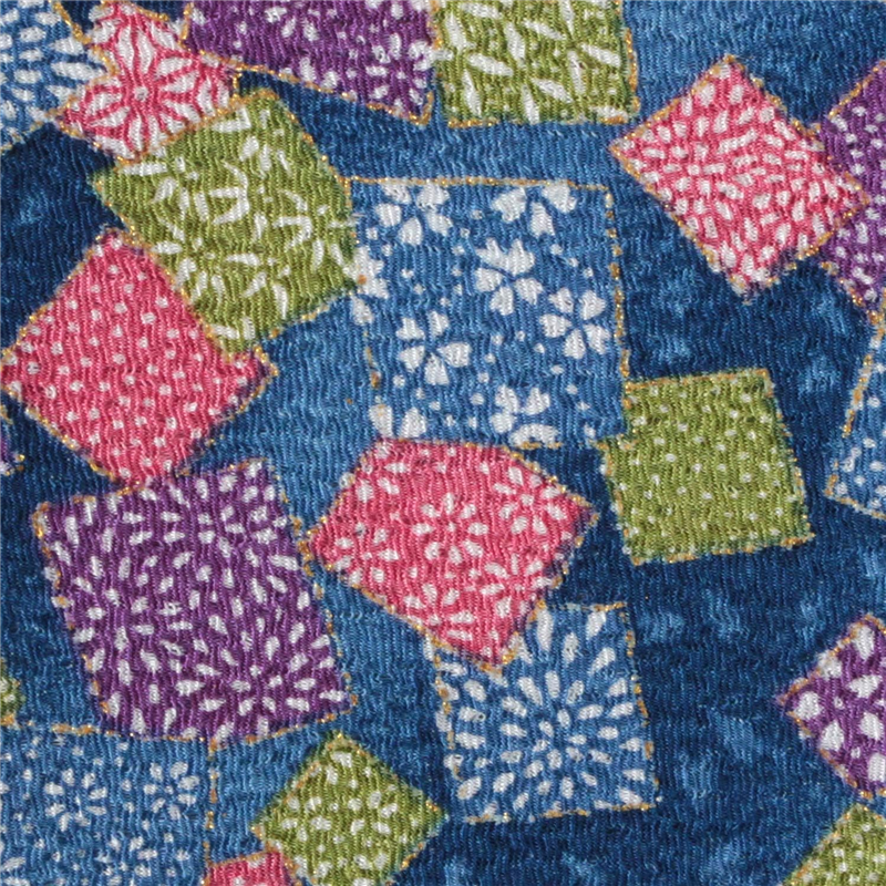 日本紐釦貿易 ちりめん 金彩 紙吹雪 青 巾約70cm×10ｍ切売カット GH29-05-10M 1枚（ご注文単位1枚）【直送品】