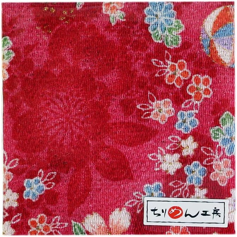 日本紐釦貿易 ちりめんカット 金彩 約23×33cm 手鞠柄 葡萄色 GH41-02 1枚（ご注文単位1枚）【直送品】