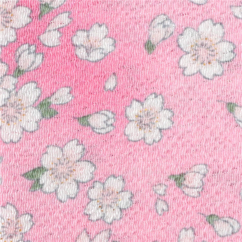 日本紐釦貿易 ちりめん 金彩 桜柄 ピンク 巾約70cm×10ｍ切売カット GH56-02-10M 1枚（ご注文単位1枚）【直送品】