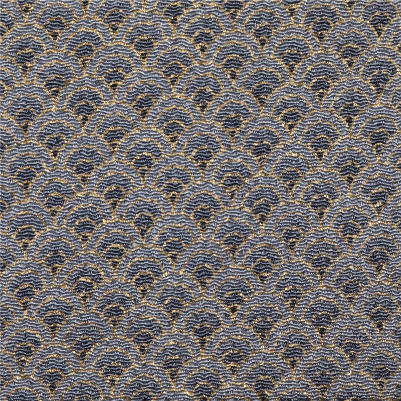日本紐釦貿易 ちりめん 金彩 青海波 黒銀 巾約70cm×7ｍ切売カット GH57-06-7M 1枚（ご注文単位1枚）【直送品】