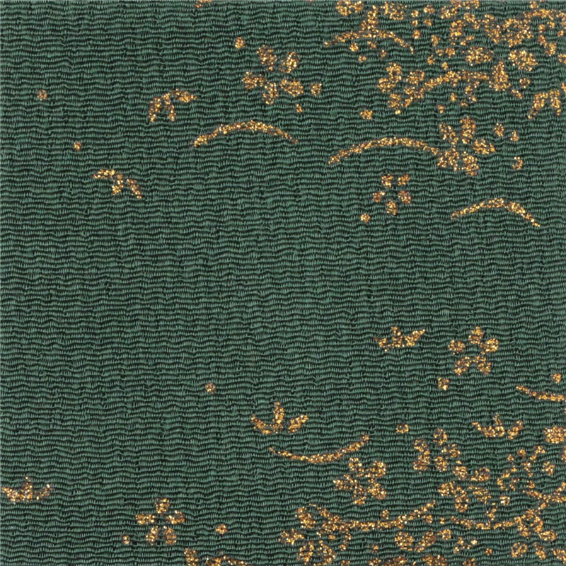 日本紐釦貿易 ちりめん 金彩 桜柄 黒 巾約70cm×8ｍ切売カット GN24-04-8M 1枚（ご注文単位1枚）【直送品】