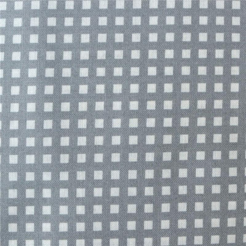 日本紐釦貿易 カラフルチェック柄 プリント生地 北欧風 布 Happy Sweet collection グレー 巾約110cm×8m切売カット HS1287-103-8M 1枚（ご注文単位1枚）【直送品】