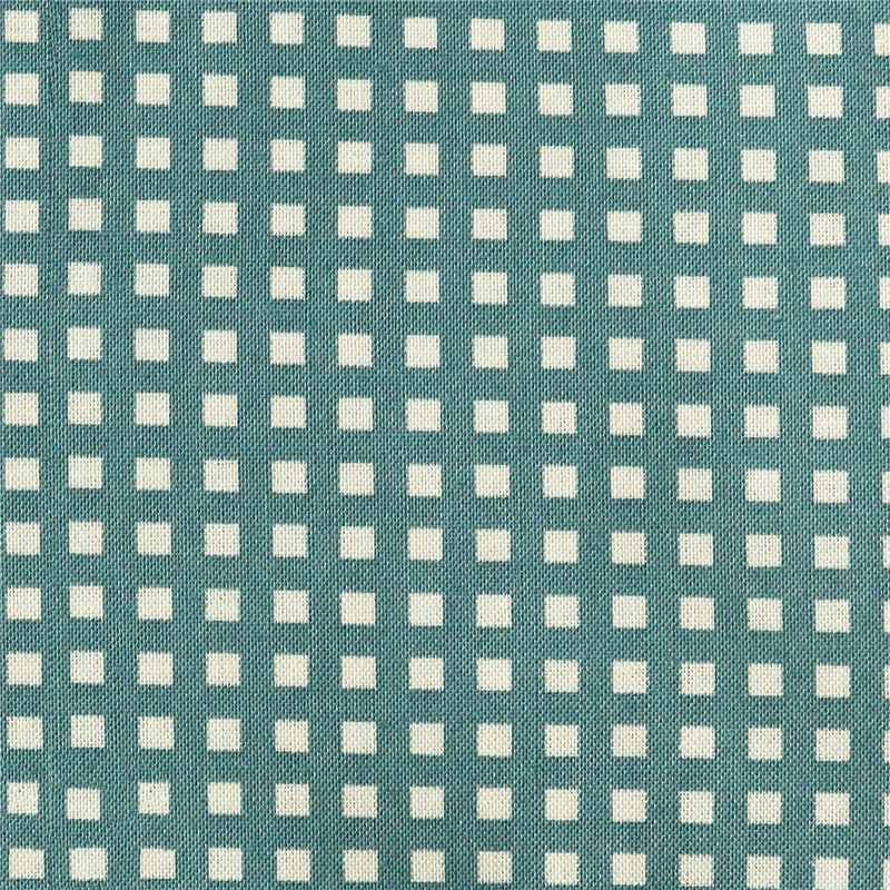 日本紐釦貿易 カラフルチェック柄 プリント生地 北欧風 布 Happy Sweet collection くすみブルー 巾約110cm×7m切売カット HS1287-104-7M 1枚（ご注文単位1枚）【直送品】