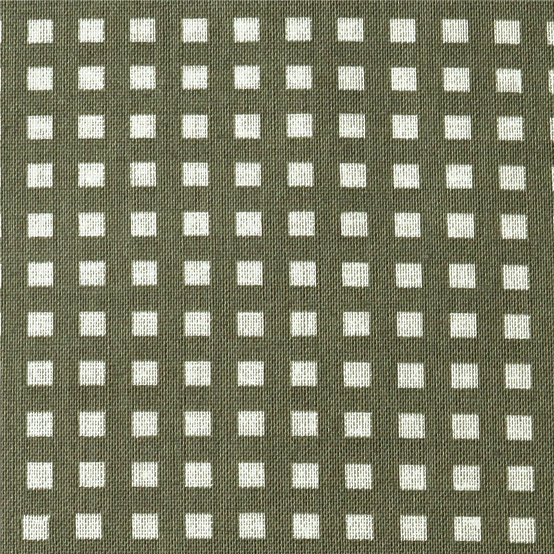 日本紐釦貿易 カラフルチェック柄 プリント生地 北欧風 布 Happy Sweet collection カーキ 巾約110cm×3m切売カット HS1287-107-3M 1枚（ご注文単位1枚）【直送品】