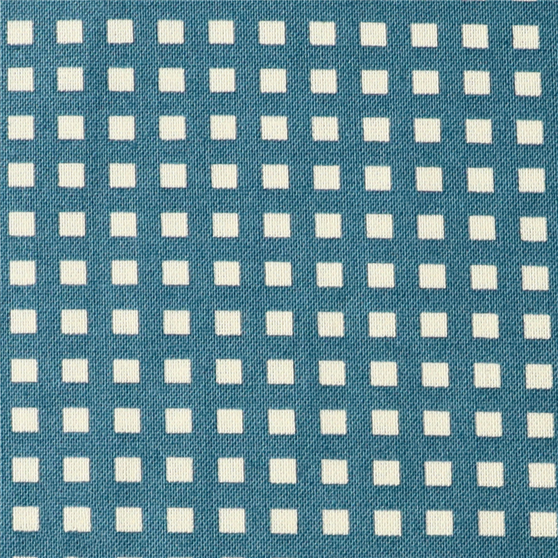 日本紐釦貿易 カラフルチェック柄 プリント生地 北欧風 布 Happy Sweet collection くすみブルー 巾約110cm×2m切売カット HS1287-108-2M 1枚（ご注文単位1枚）【直送品】