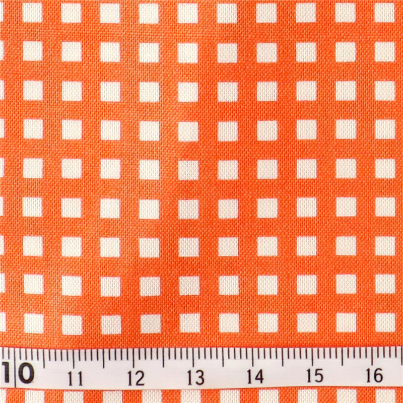 日本紐釦貿易 カラフルチェック柄 プリント生地 北欧風 布 Happy Sweet collection イエロー 巾約110cm×3m切売カット HS1287-1-3M 1枚（ご注文単位1枚）【直送品】