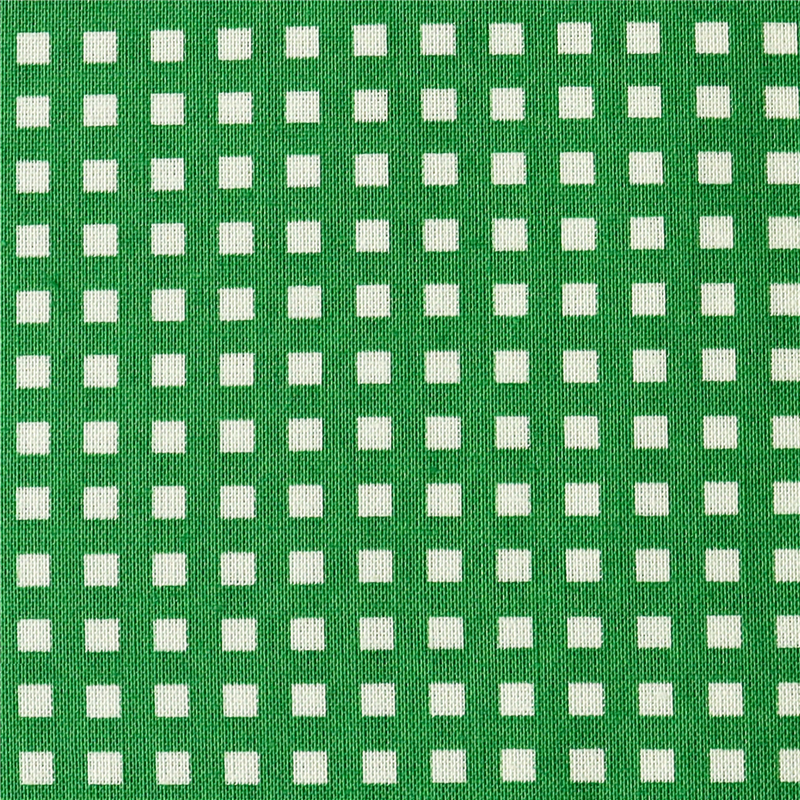 日本紐釦貿易 カラフルチェック柄 プリント生地 北欧風 布 Happy Sweet collection グリーン 巾約110cm×8m切売カット HS1287-6-8M 1枚（ご注文単位1枚）【直送品】