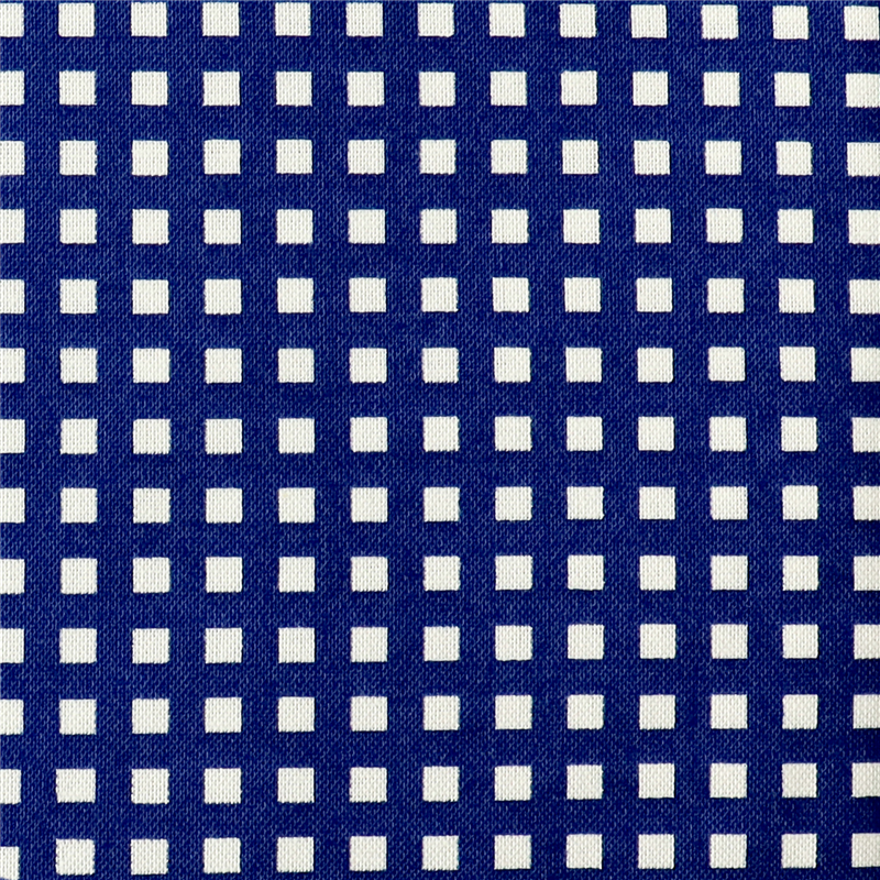 日本紐釦貿易 カラフルチェック柄 プリント生地 北欧風 布 Happy Sweet collection ネイビー 巾約110cm×7m切売カット HS1287-7-7M 1枚（ご注文単位1枚）【直送品】