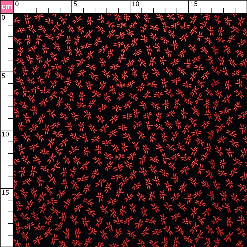 日本紐釦貿易 印伝調合皮スエードレザー生地 巾92cm×4m切売カット トンボ柄 赤 KP4080-12D-4M 1枚（ご注文単位1枚）【直送品】